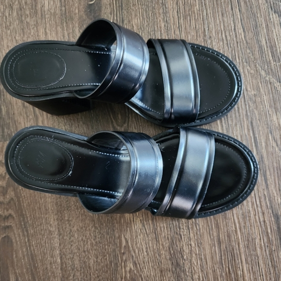 H&M Sz 9 Black Heeled Sandals - Picture 3 of 6